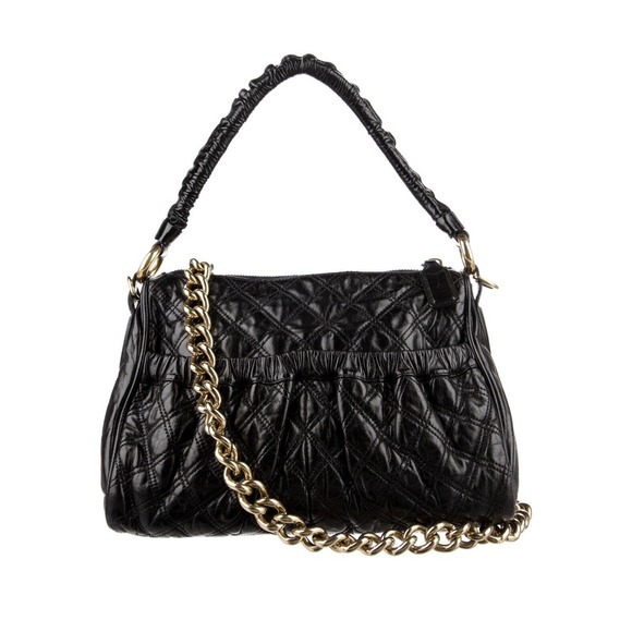 Marc Jacobs black Leather Large quilted Stam Shoulder Tote Bag - Picture 3 of 7